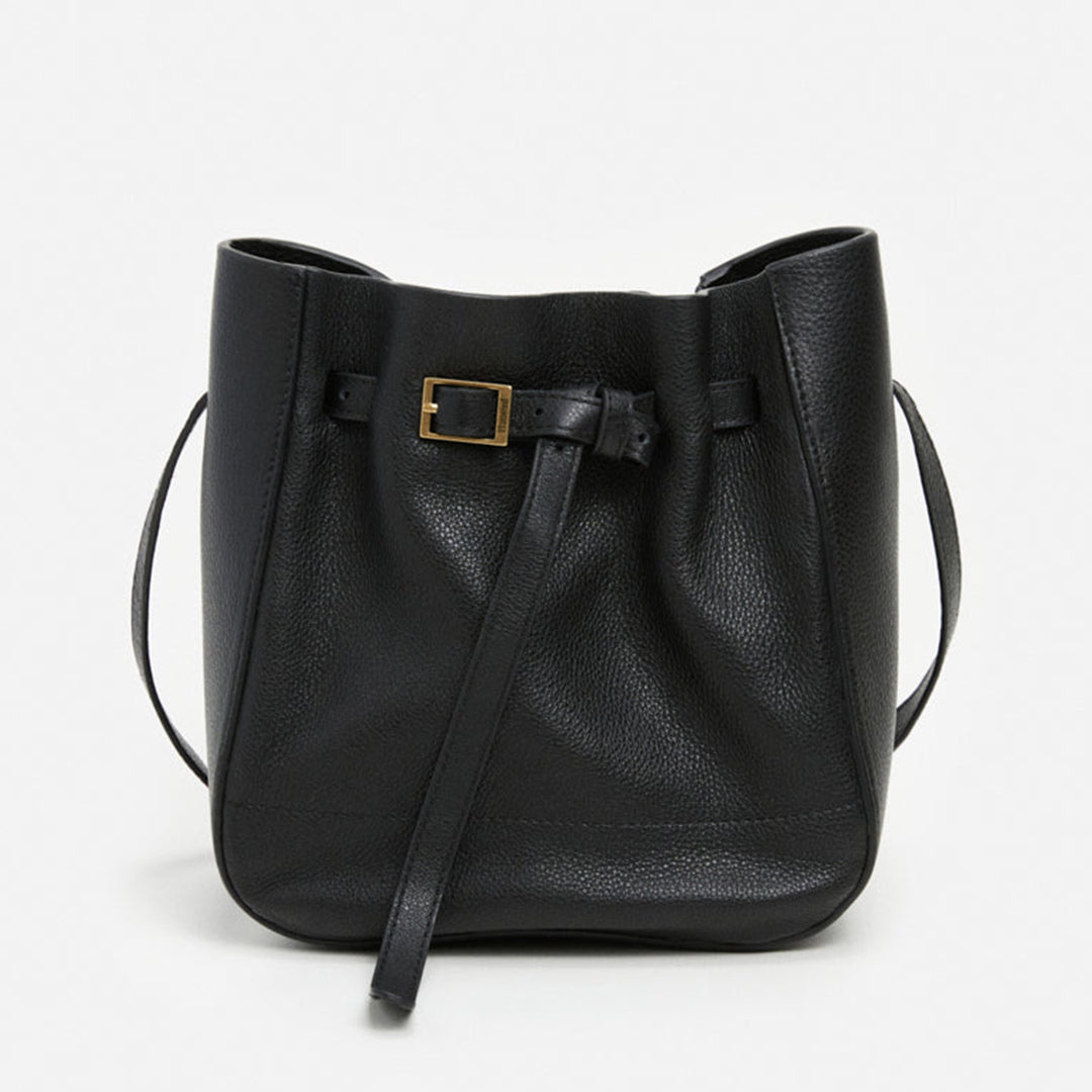 Bo Mini Bucket Leather Black