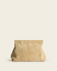 Clay Clutch Suede Sand