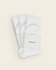 Flattered Sock x3 Cotton White
