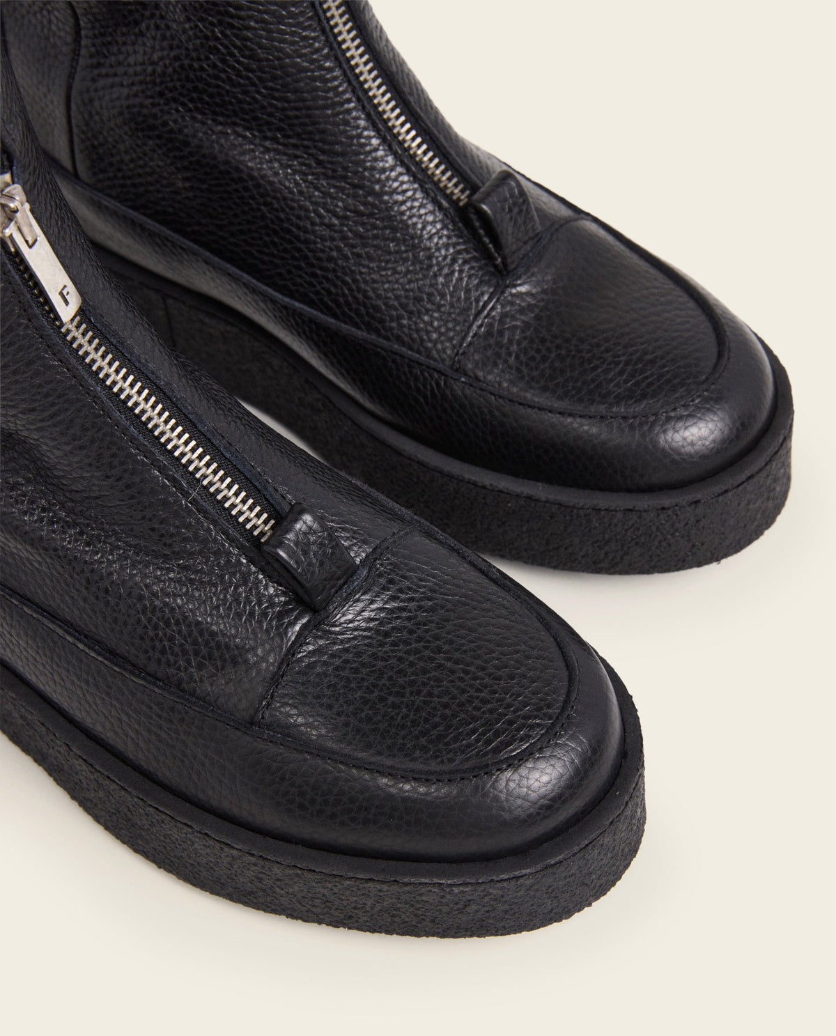 Amelia Grained Leather Black