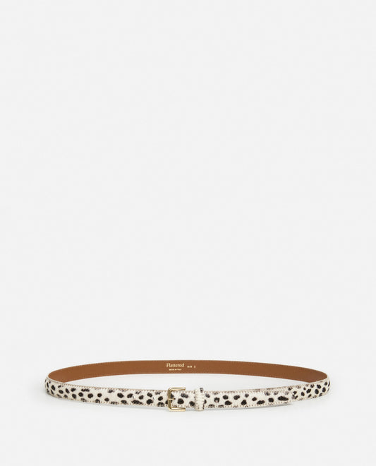 Barbara Belt Leather Hair Chocolate Dot