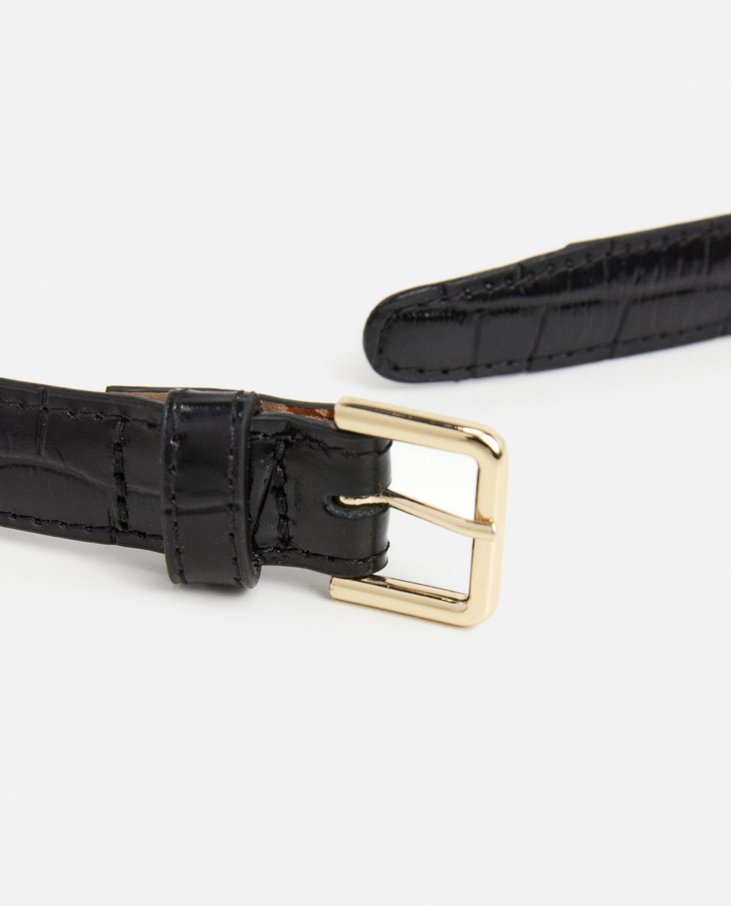 Barbara Belt Leather Black Croco