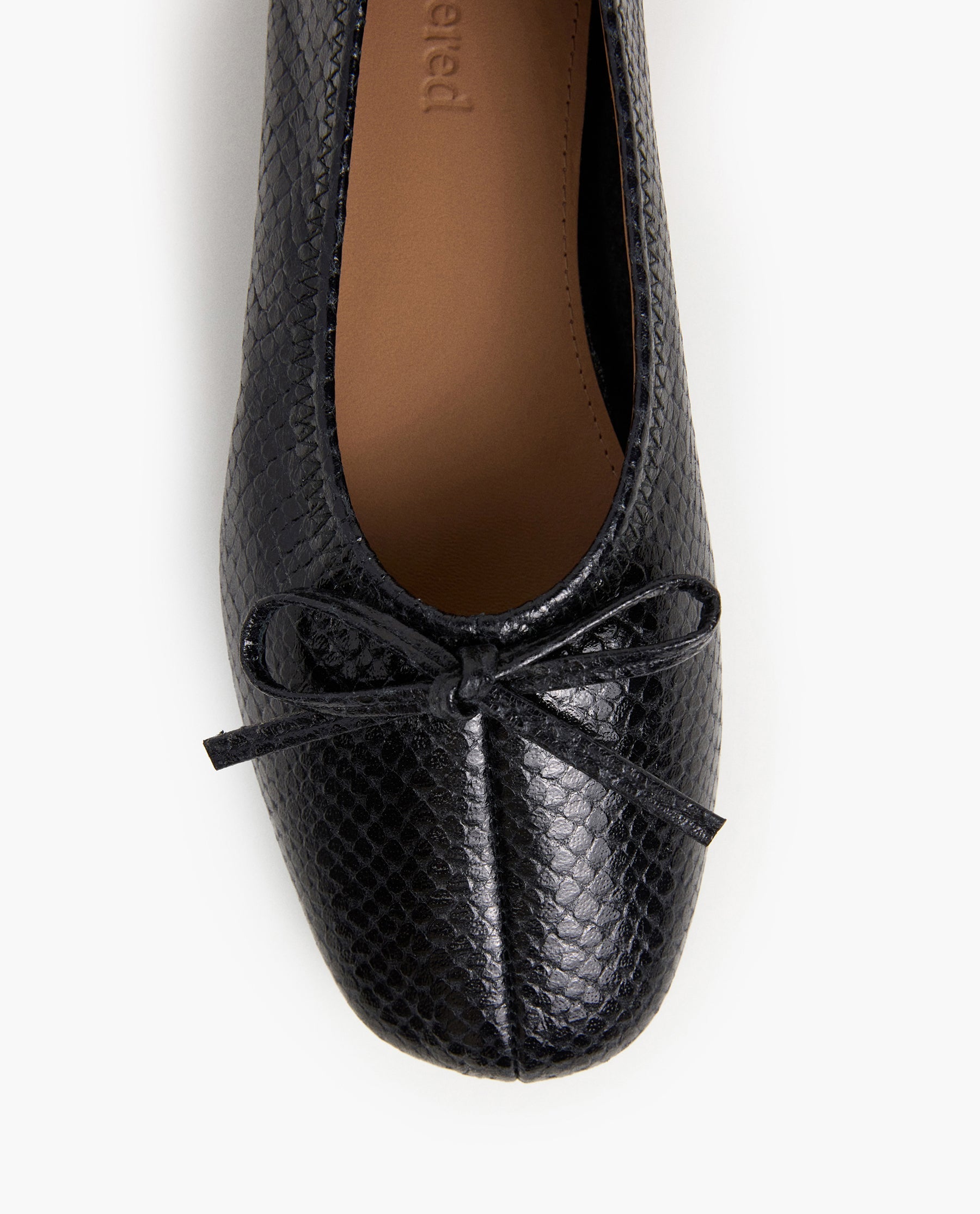 Blaise Leather Black Snake Embossed