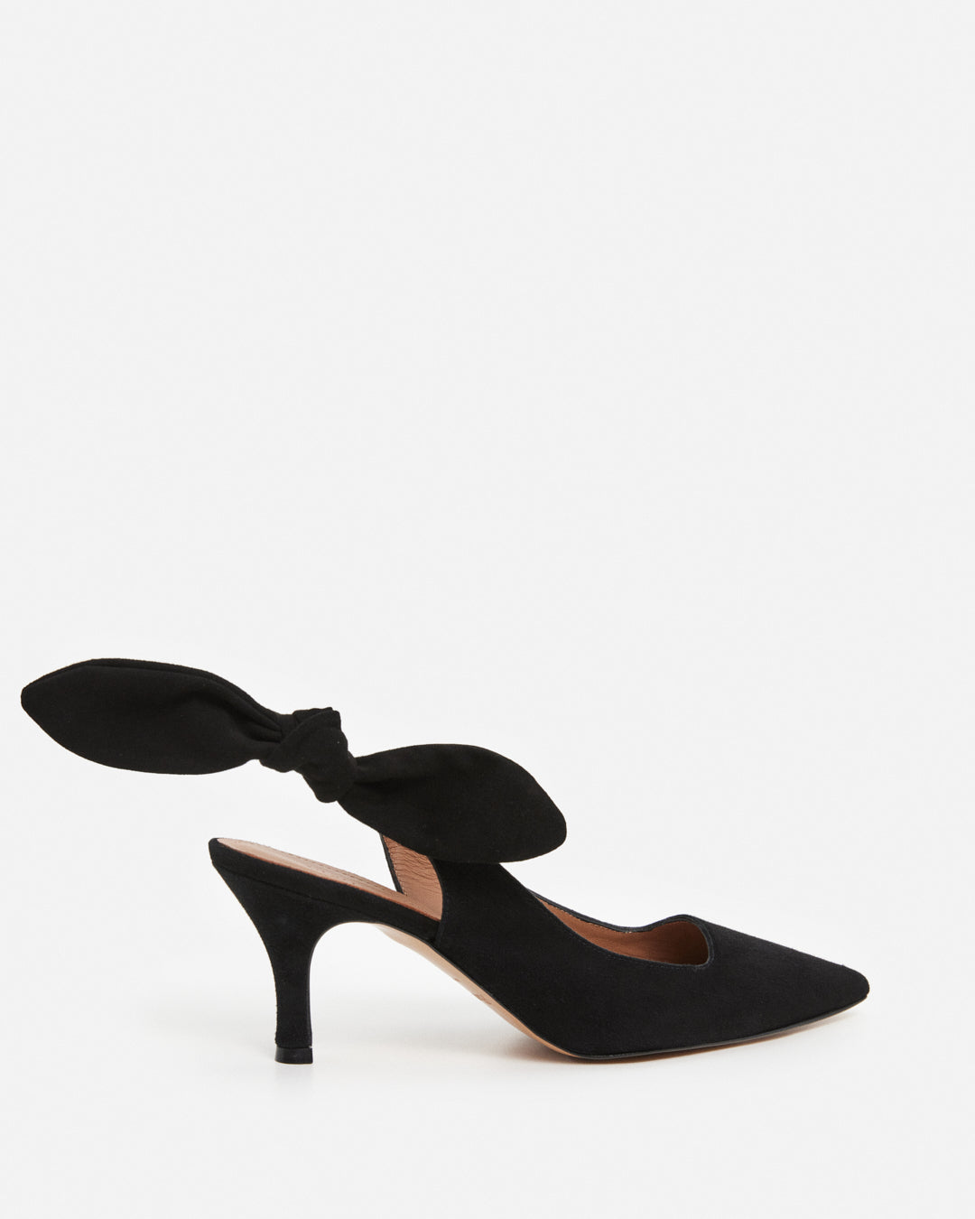 Franchesca Bow Suede Black