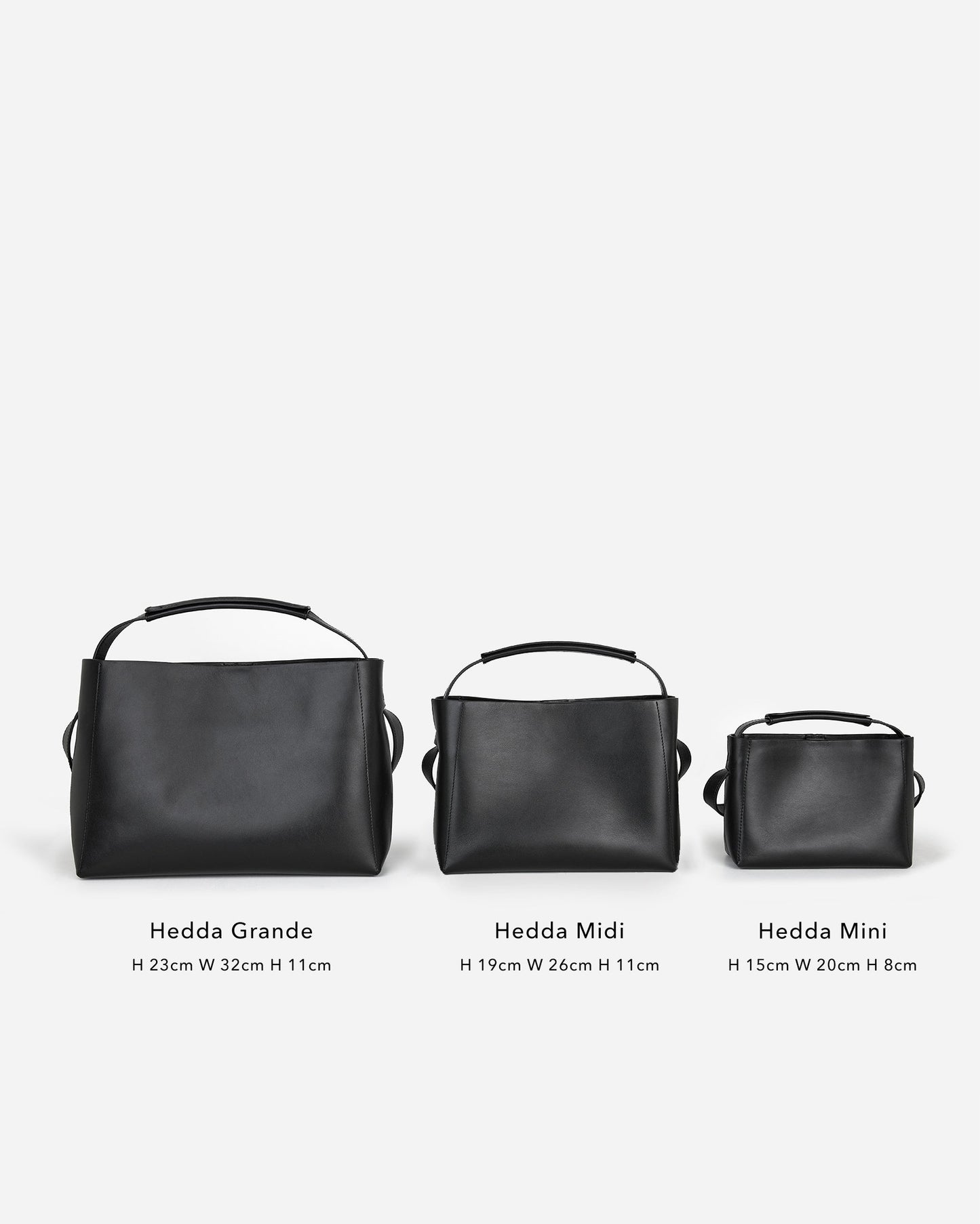 Hedda Midi Handbag Leather Black