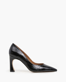Leonie Leather Black Croco