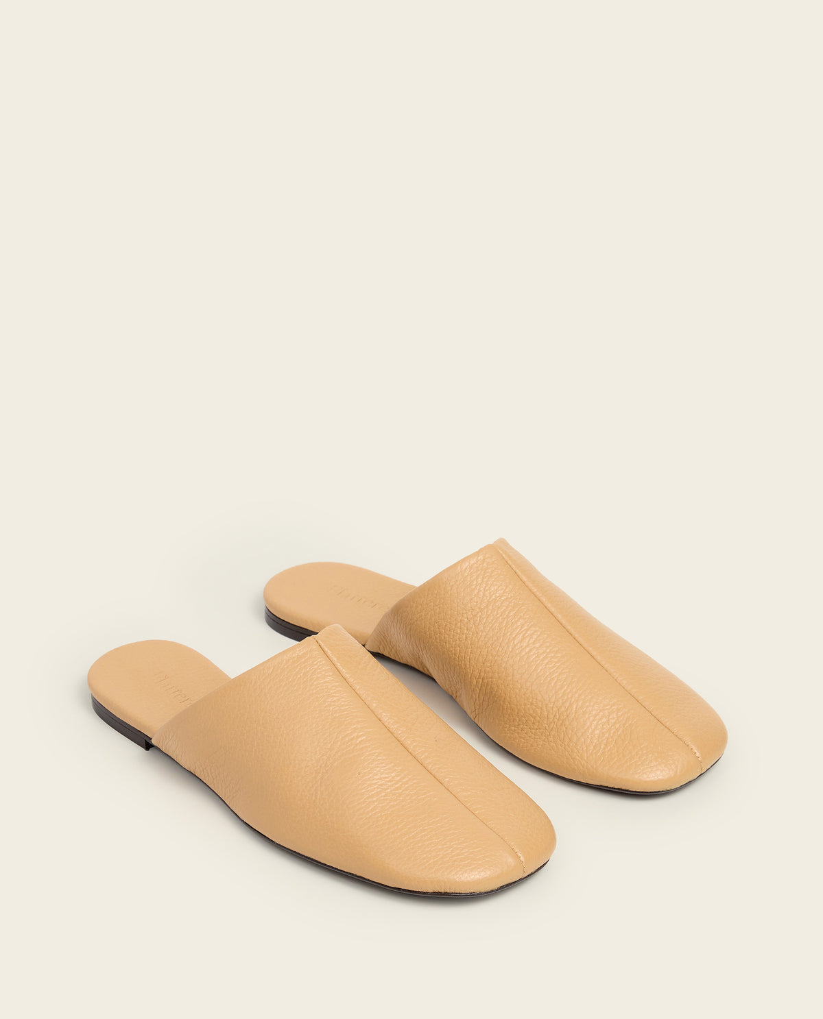 Maurine Grained Leather Biscotti
