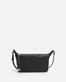 Ru Crossbody Bag Grained Leather Black