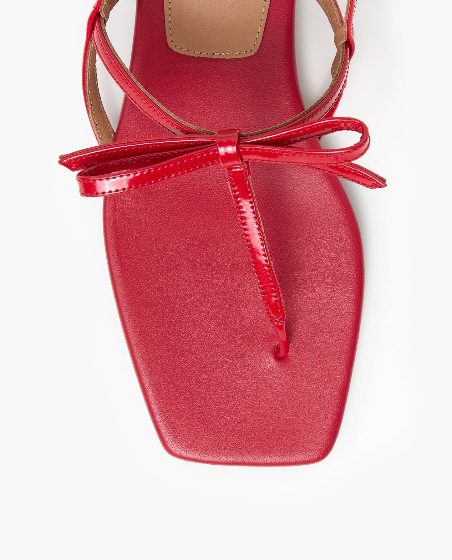 Sina Leather Patent Cherry