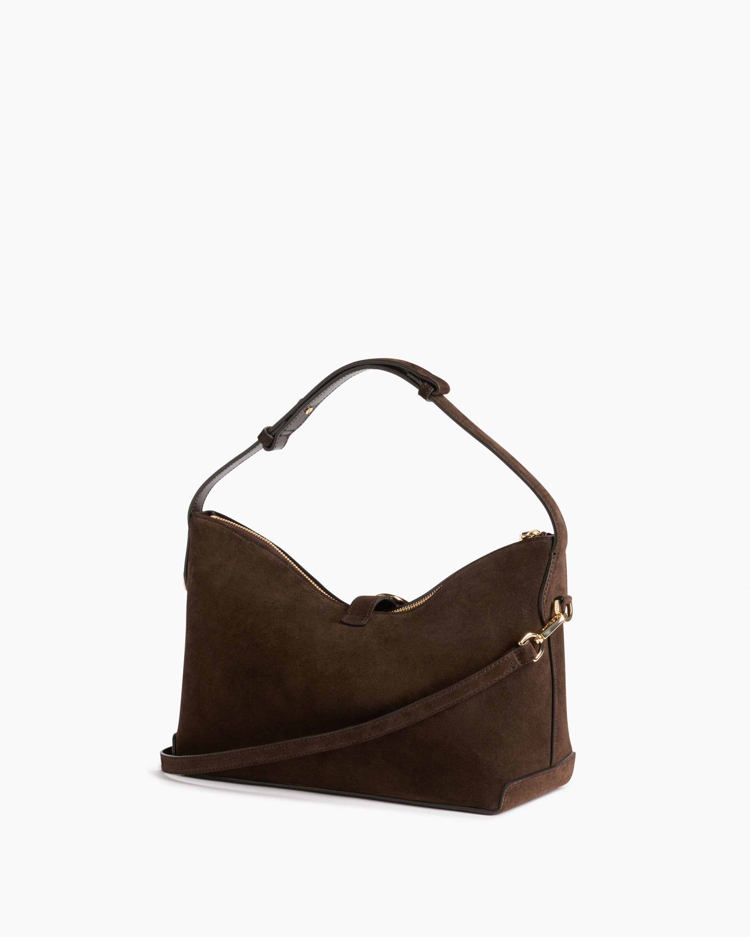 Gaia Handbag Suede Chocolate