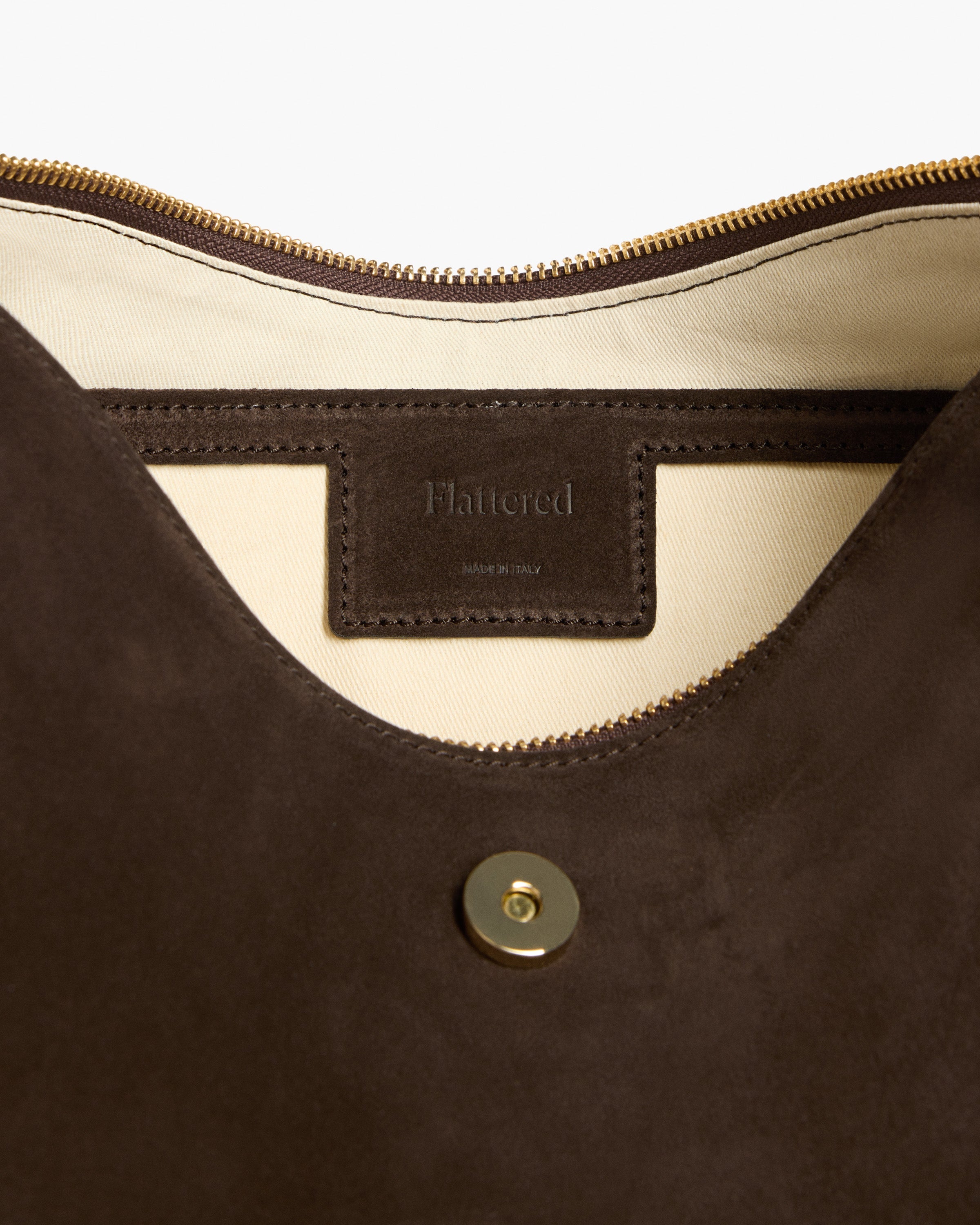 Gaia Handbag Suede Chocolate
