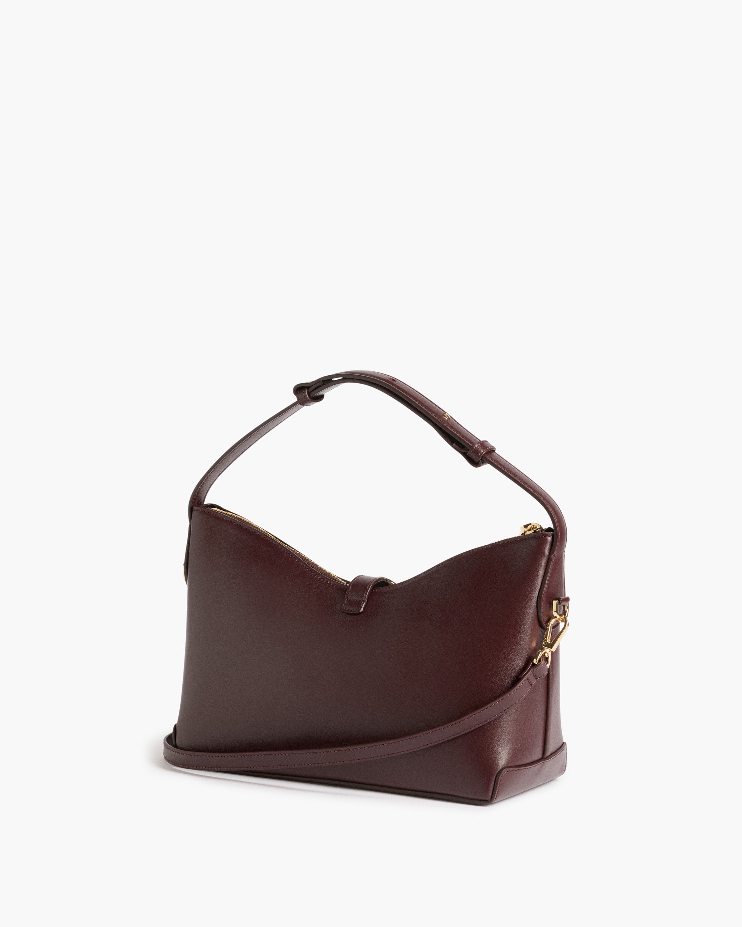 Gaia Handbag Leather Burgundy