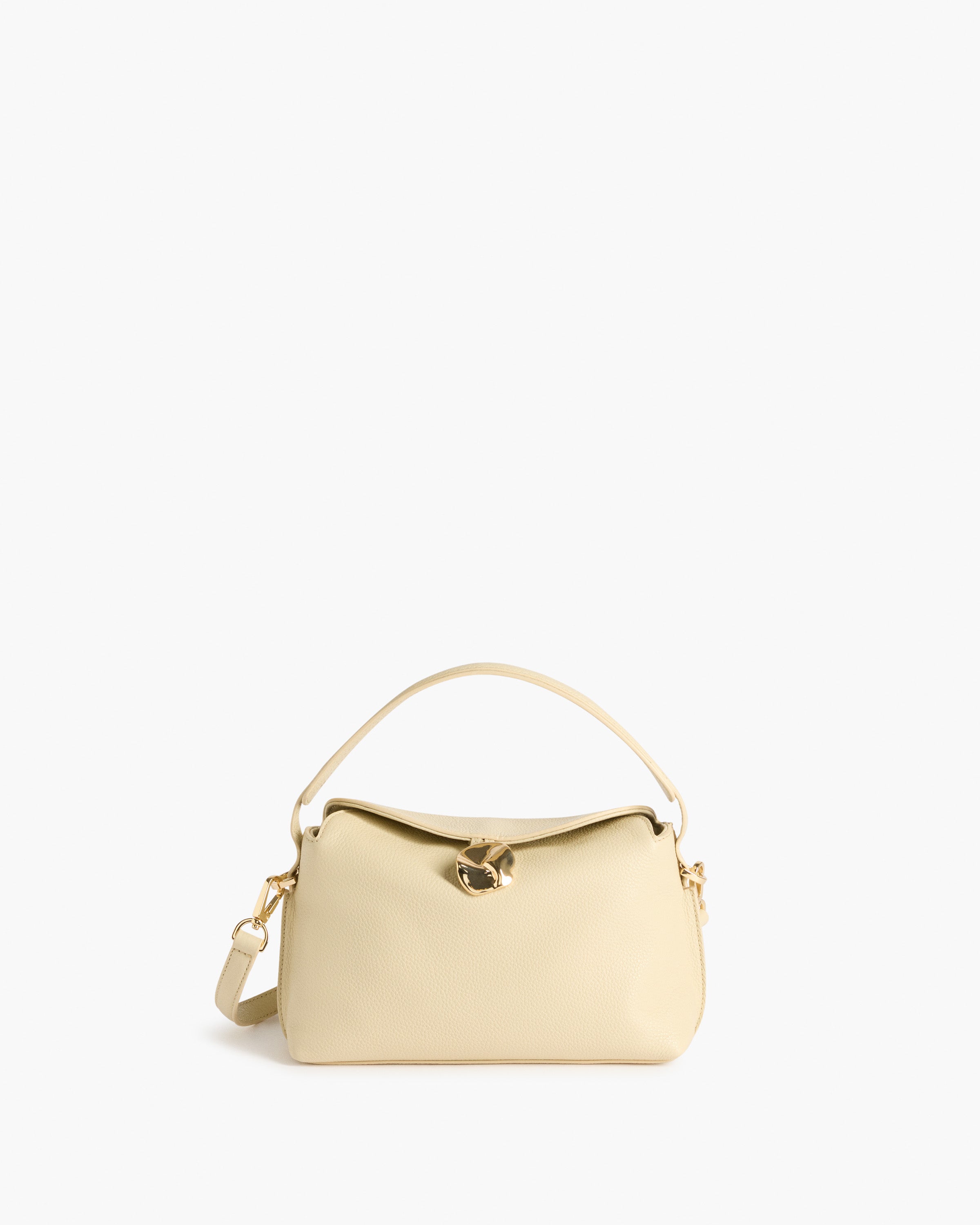 Hanna Mini Bag Grained Leather Creme