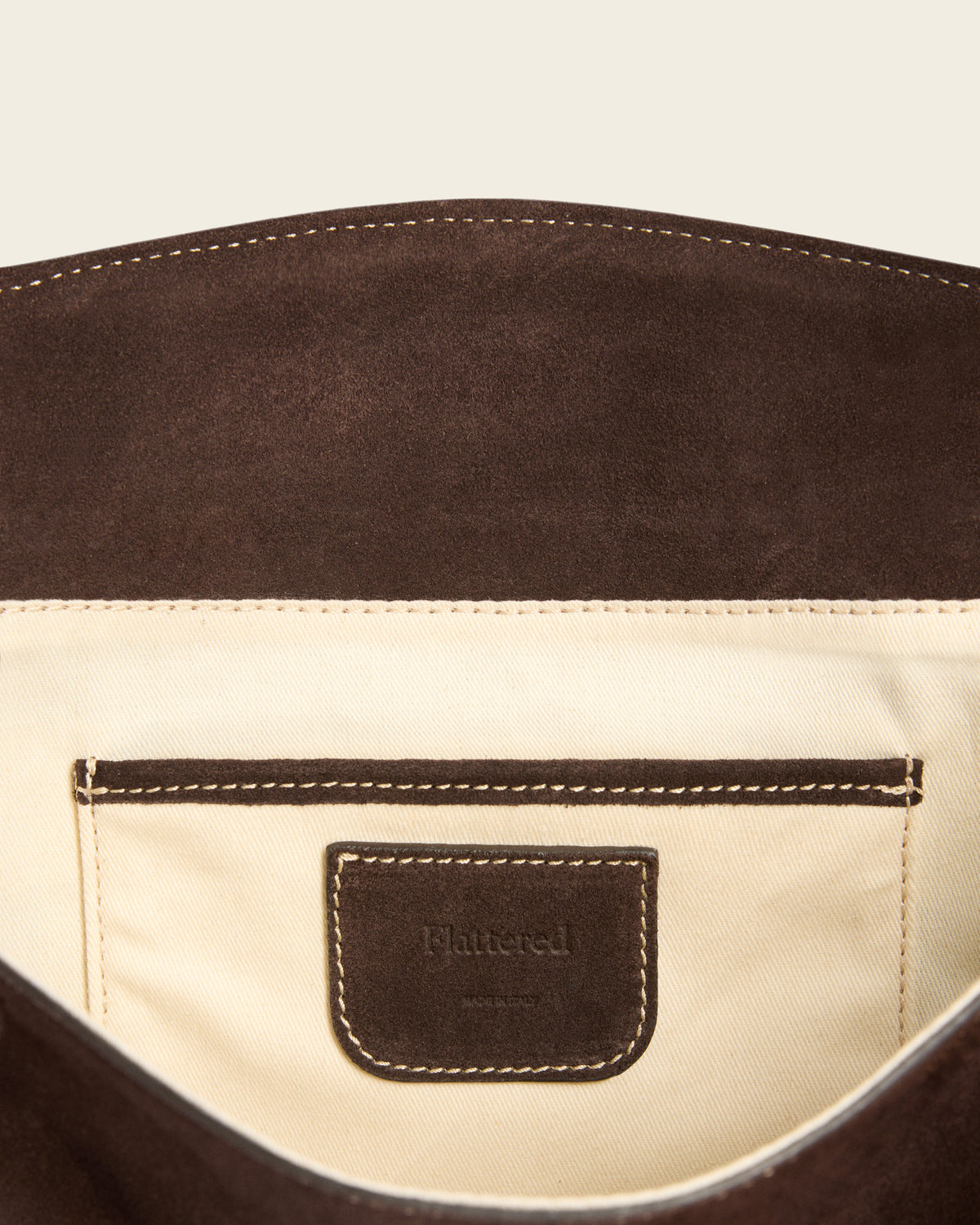 Ivy Cross Shoulder Bag Suede Chocolate
