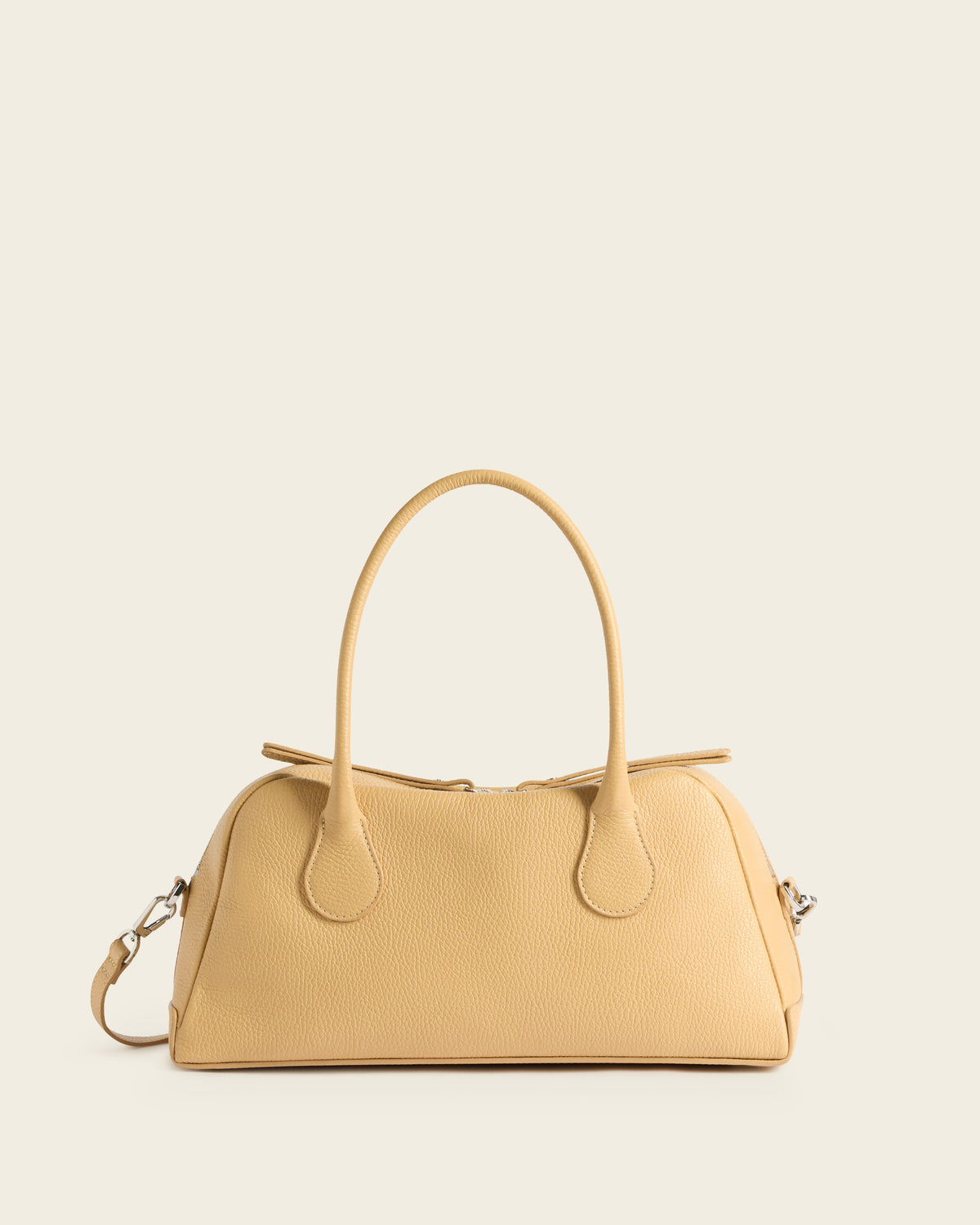 Leia Shoulder Bag Grained Leather Biscotti