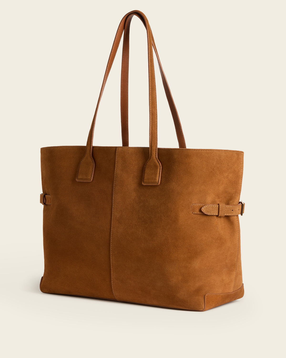 Lesley Tote Bag Suede Bourbon