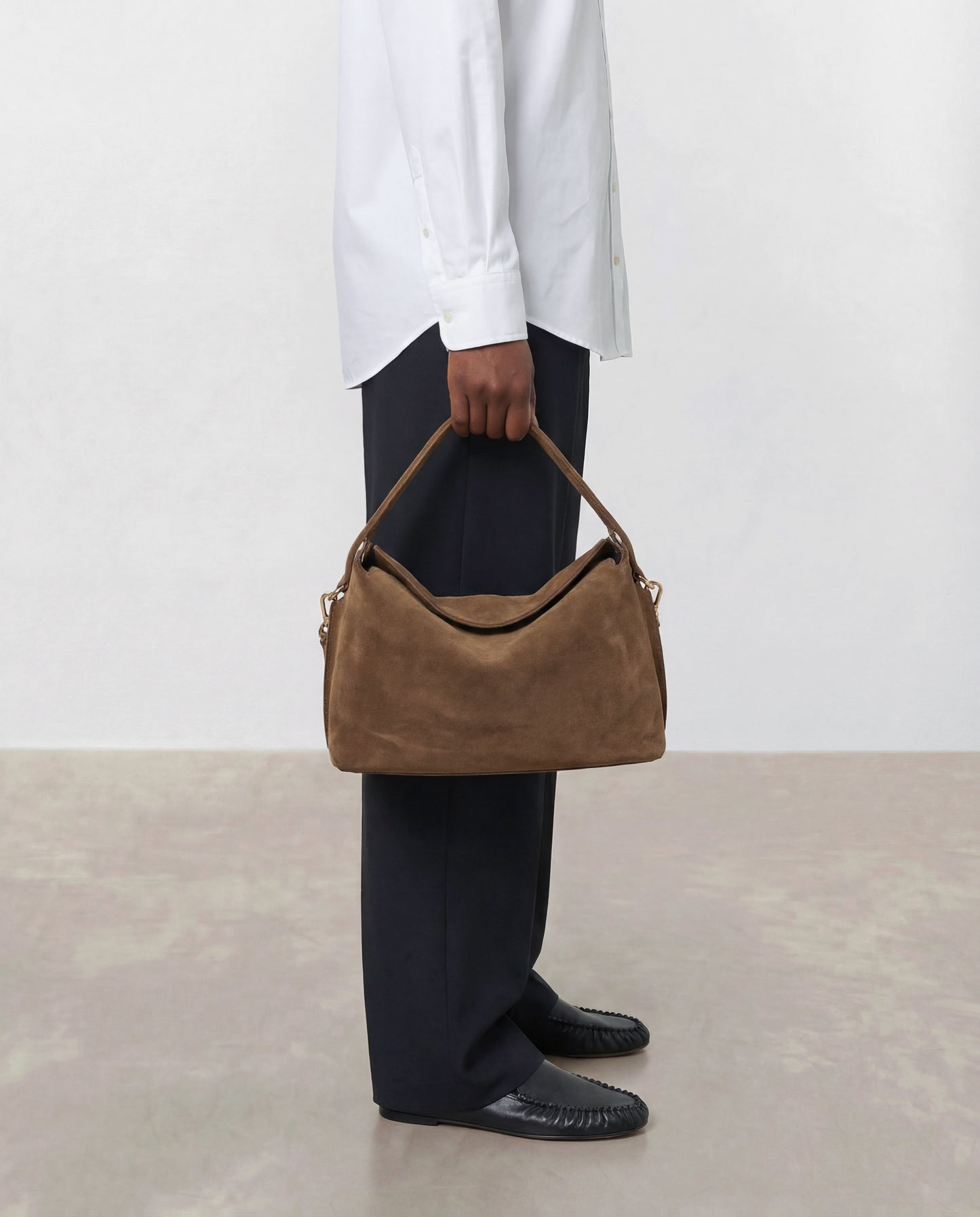 Hera Handbag Suede Wet Sand