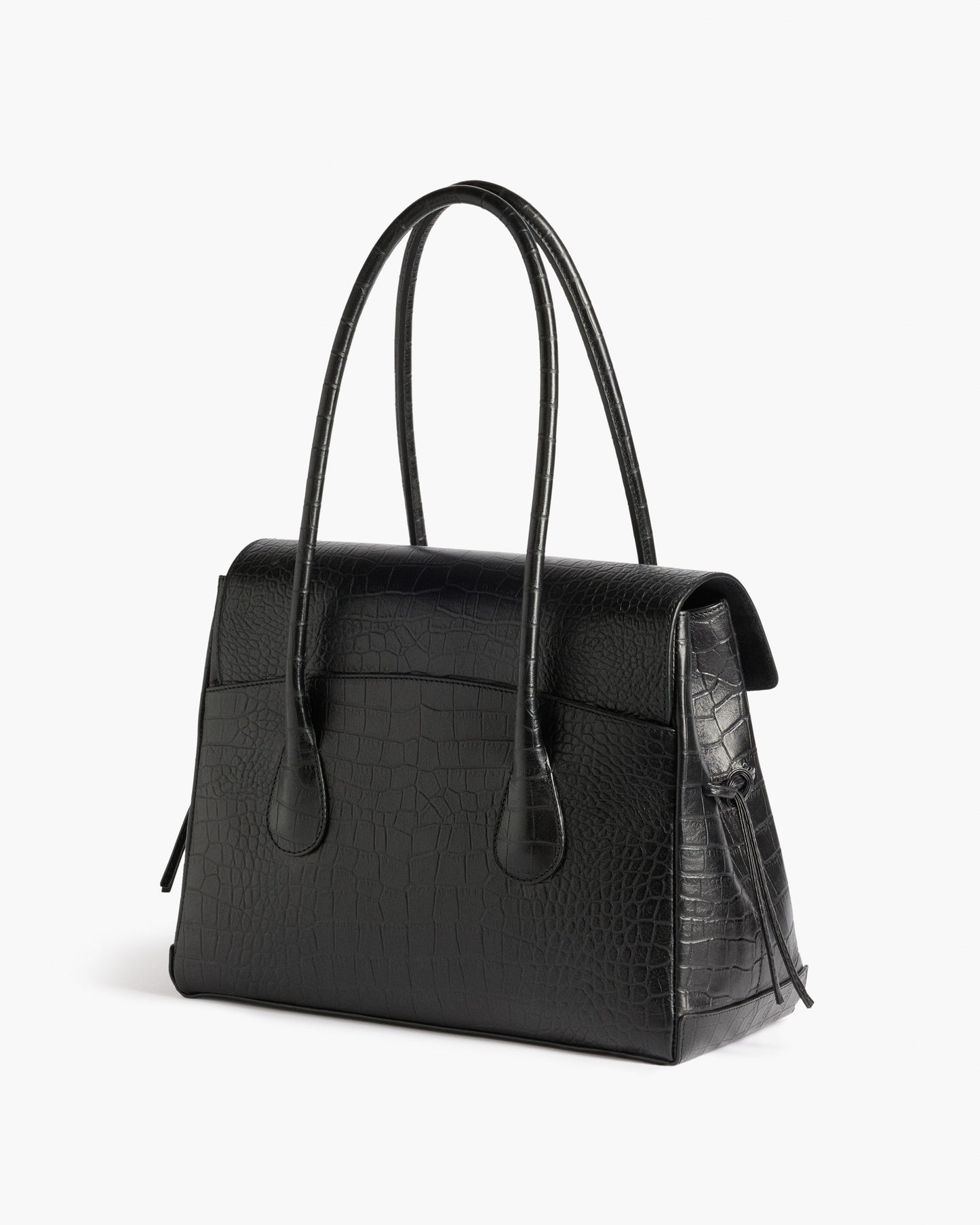 Lydia Tote Bag Leather Black Croco