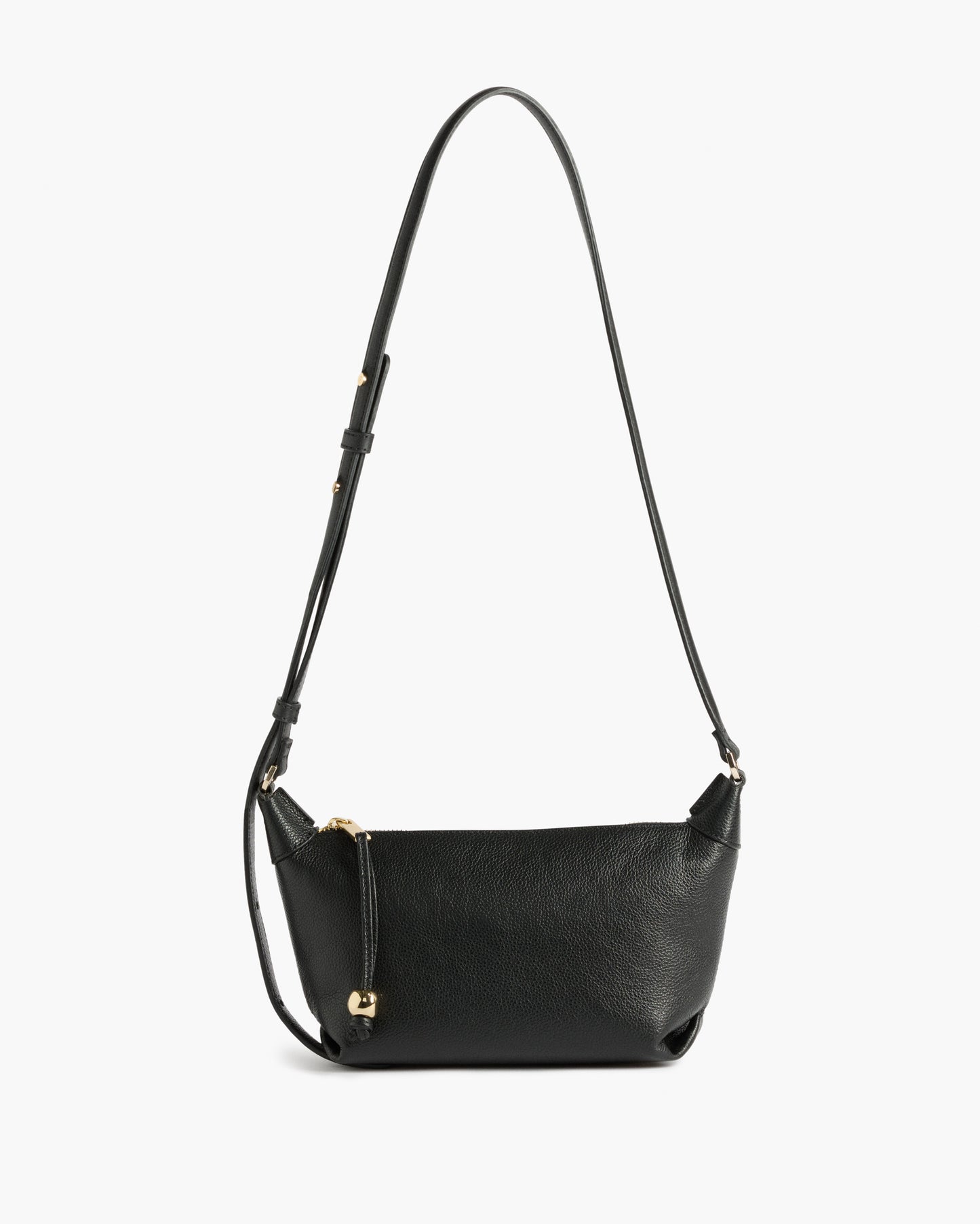 Ru Crossbody Bag Grained Leather Black
